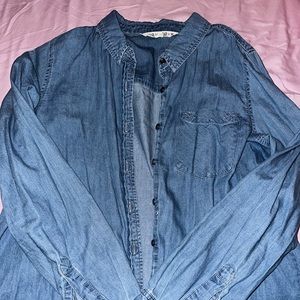 Denim Long Sleeve Top
